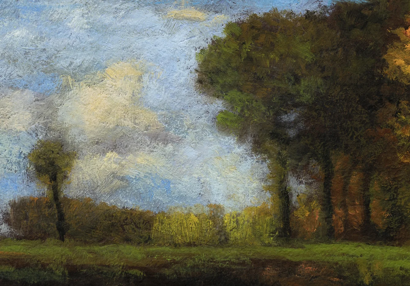 Study after: George Inness Spirit of Autumn by M Francis McCarthy - 7x10 (Detail)