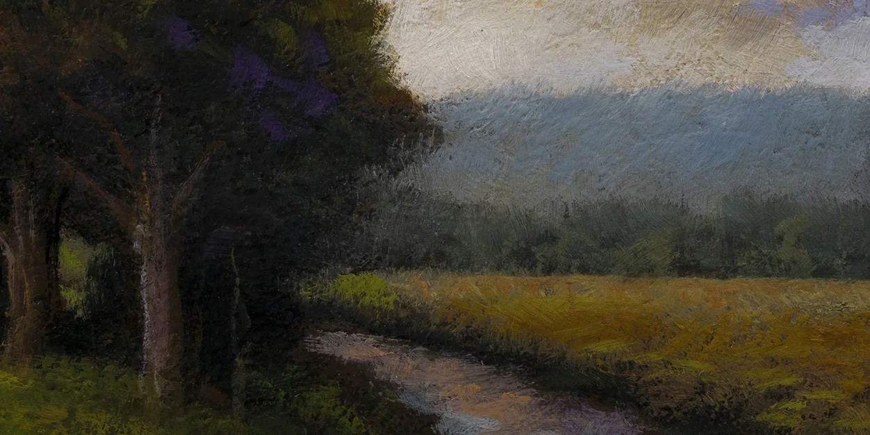 Stream through the Field by M Francis McCarthy - 5x10 (Detail)