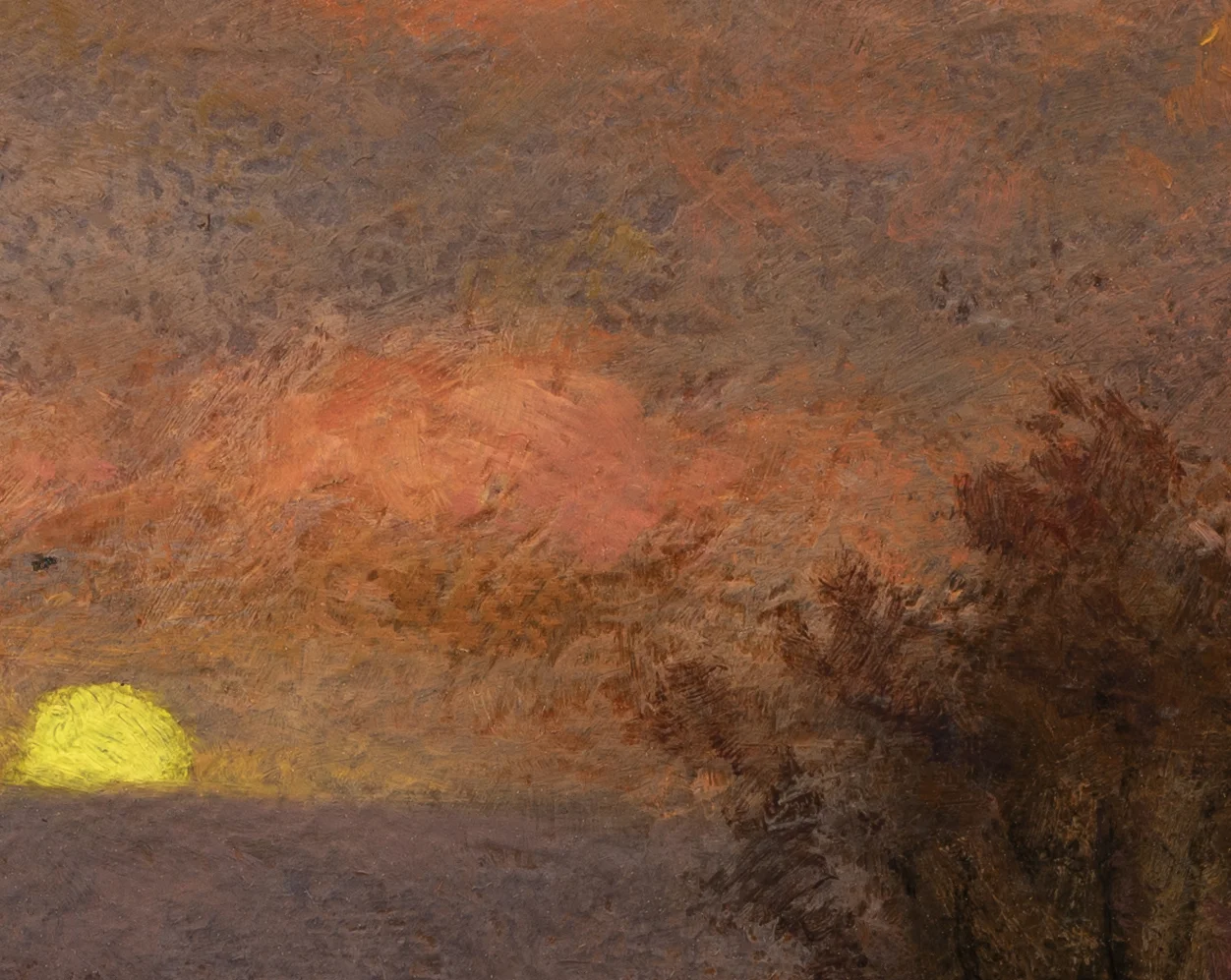 Study after: Edward Wilkins Waite An Autumn Moonrise by M Francis McCarthy - 8x10 (Detail 2)