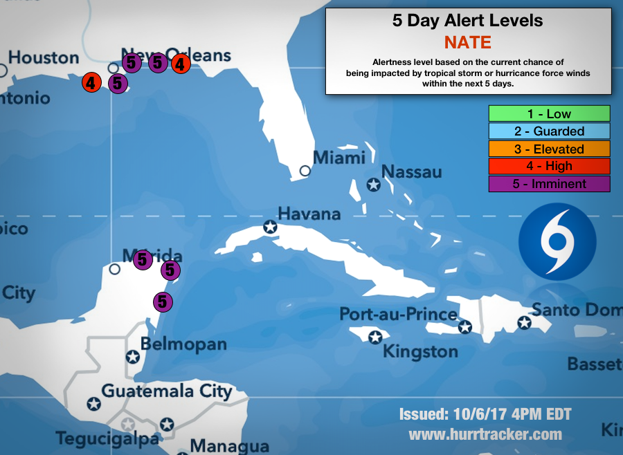 Impacts are imminent for portions of the Yucatan & the northern Gulf coast.