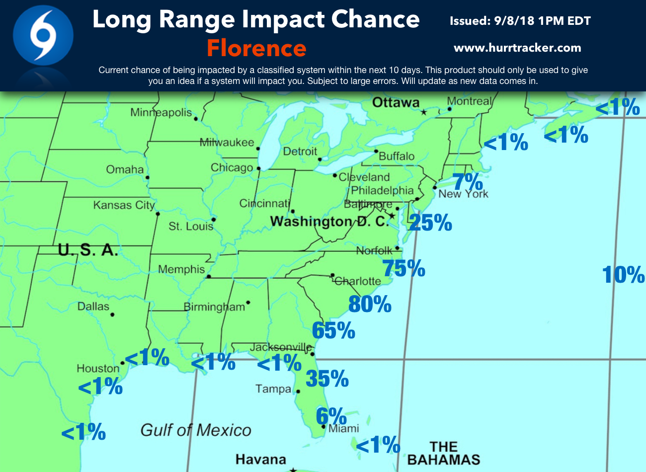 Our latest impact chance graphic.
