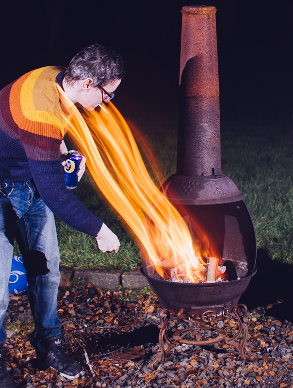 Happy accident at 1/4 of a second? OR the birth of a fire demon? 35mm f/2.8 1/4 sec ISO 200