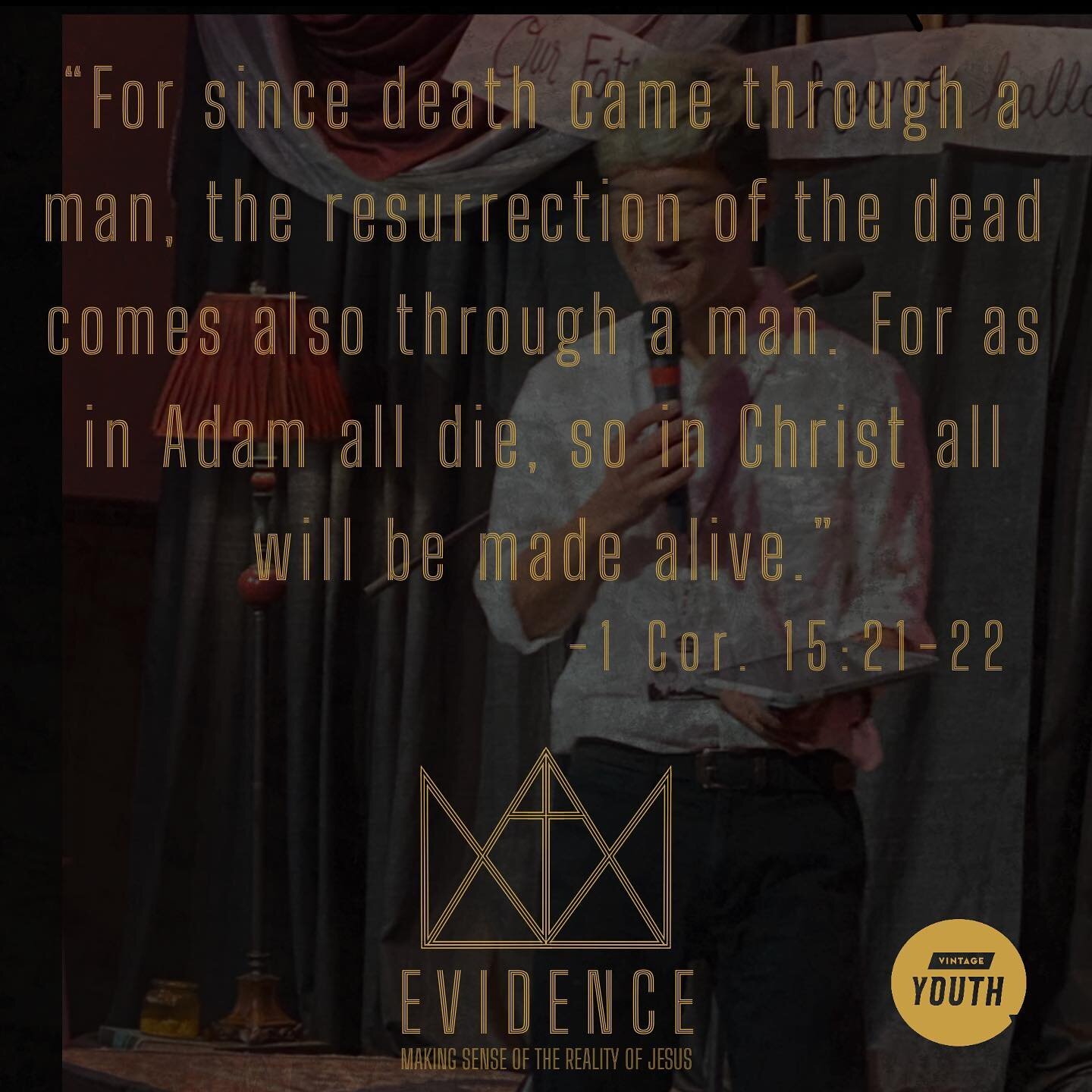 Last Wednesday we had a fantastic teaching where Jacob Lee walked us through the significance of the resurrection! Join us this Wednesday as we continue our EVIDENCE series talking through the death and resurrection of Jesus!! Register using the link