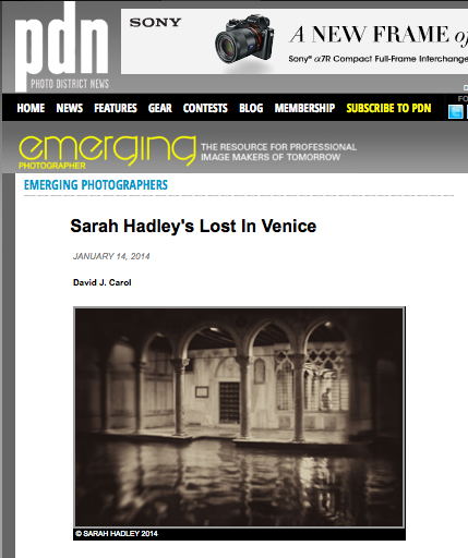 PDN Emerging Photographer Click here to see the article.