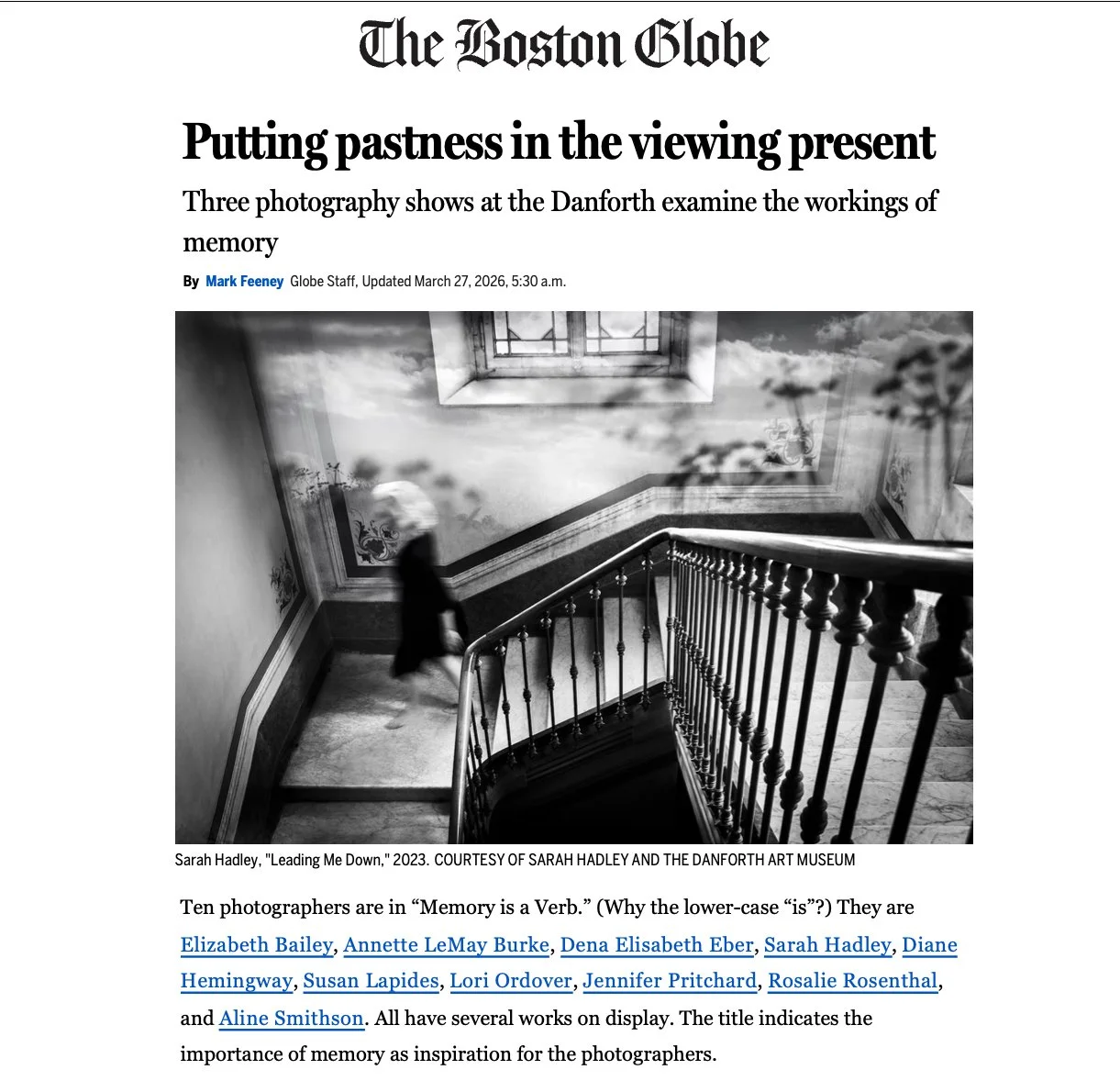 Boston Globe Review of Memory is a Verb