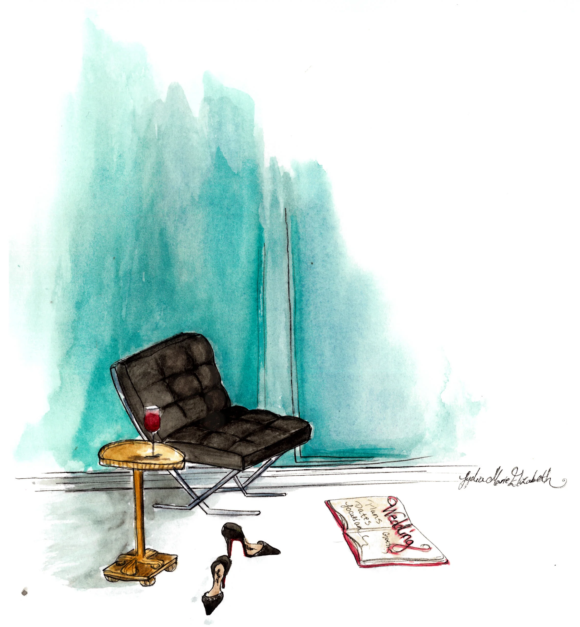 Wedding Planning Barcelonia Watercolor Lydia Marie Elizabeth.jpg