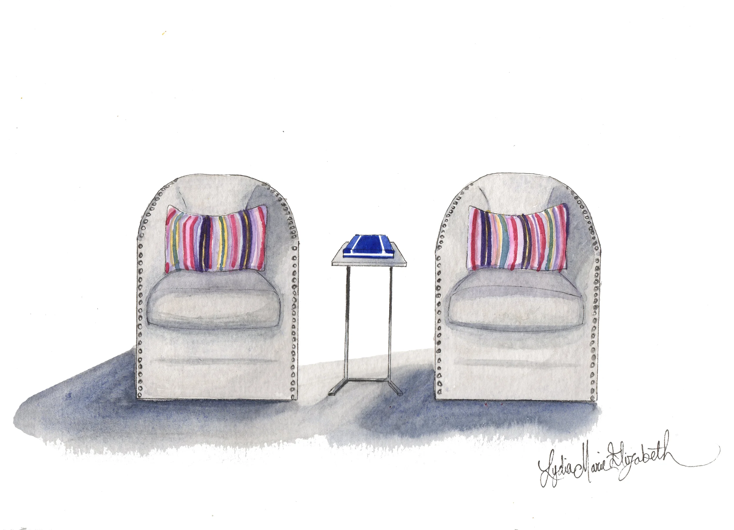 Mona Ross Berman Interior Design Illustrated by Lydia Marie Elizabeth