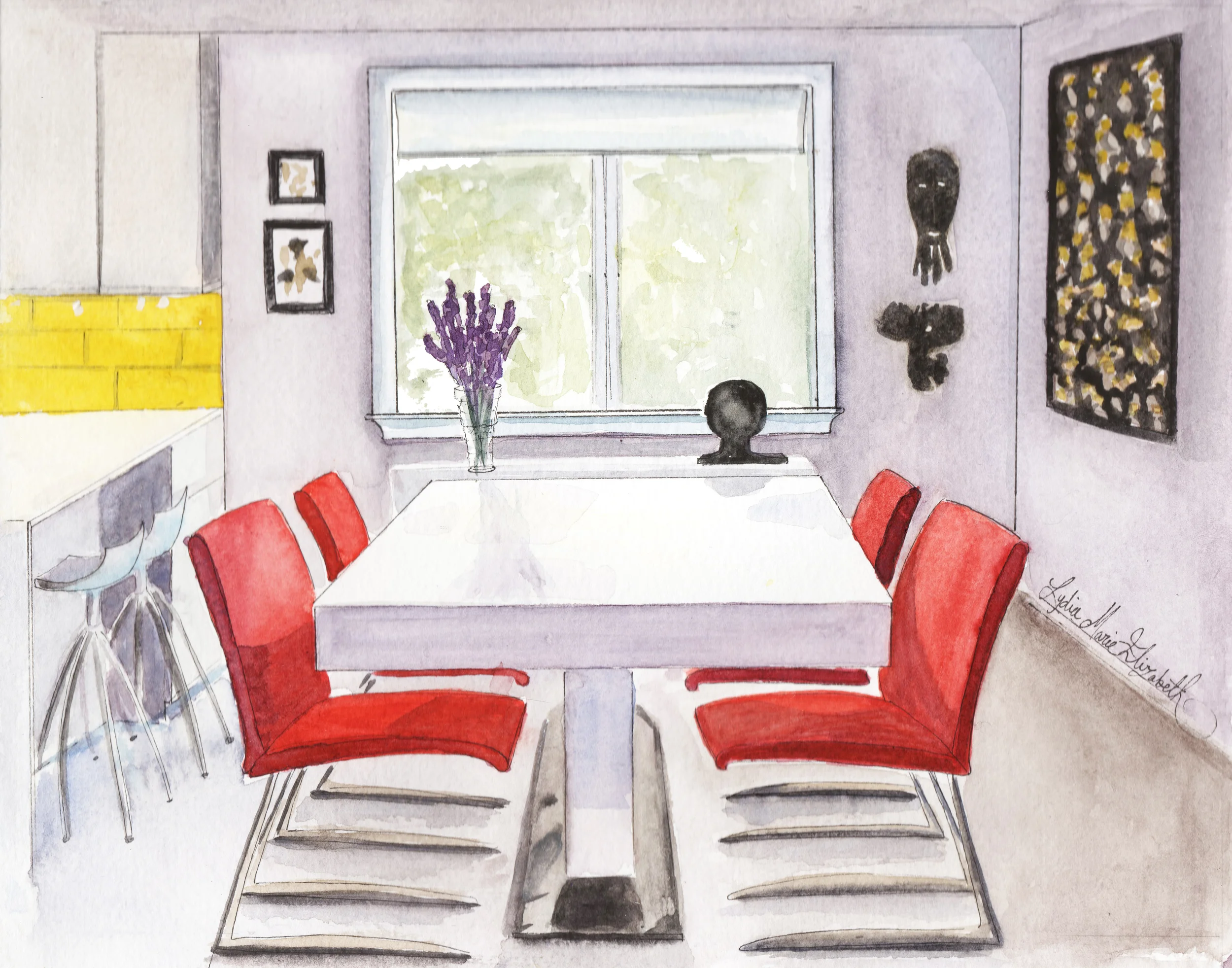 WPL Interior Design Illustrated by Lydia Marie Elizabeth