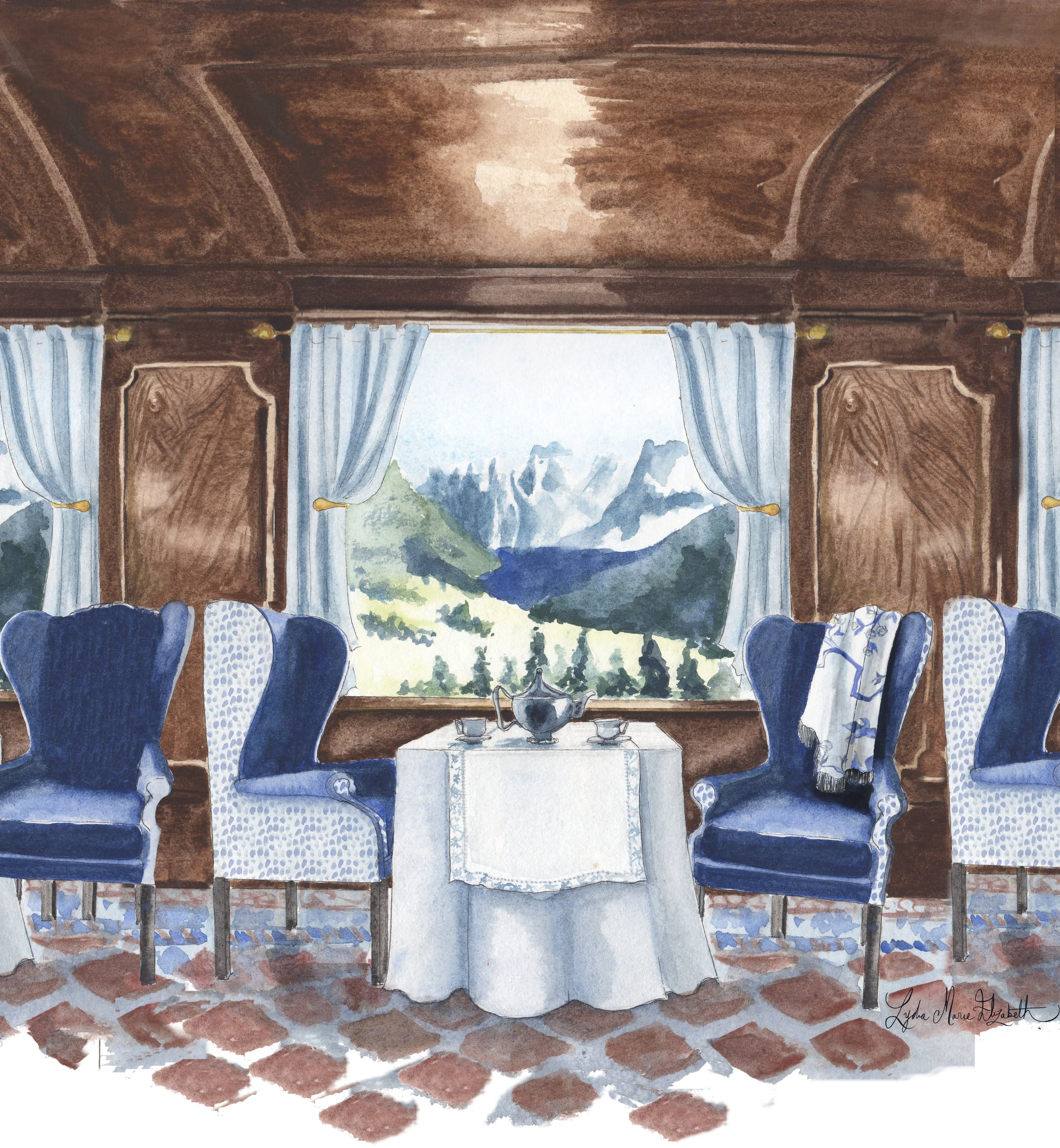 Lydia Marie Elizabeth Interior Portrait of the Orient Express for the 2018 Around the World Interior and Architectural Calendar.jpg
