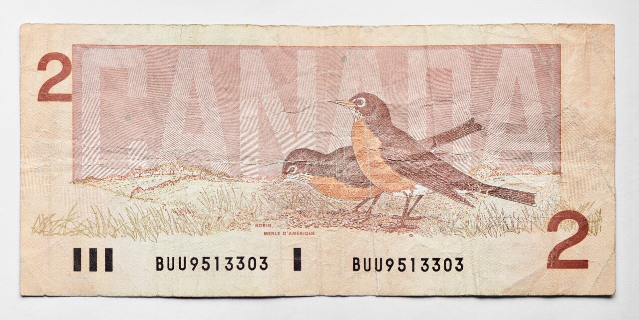 Out of Circulation Canadian Two Dollar Bill