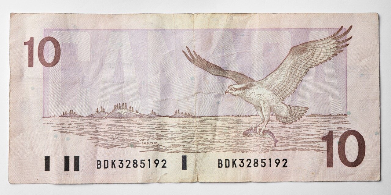 Out of Circulation Canadian Ten Dollar Bill