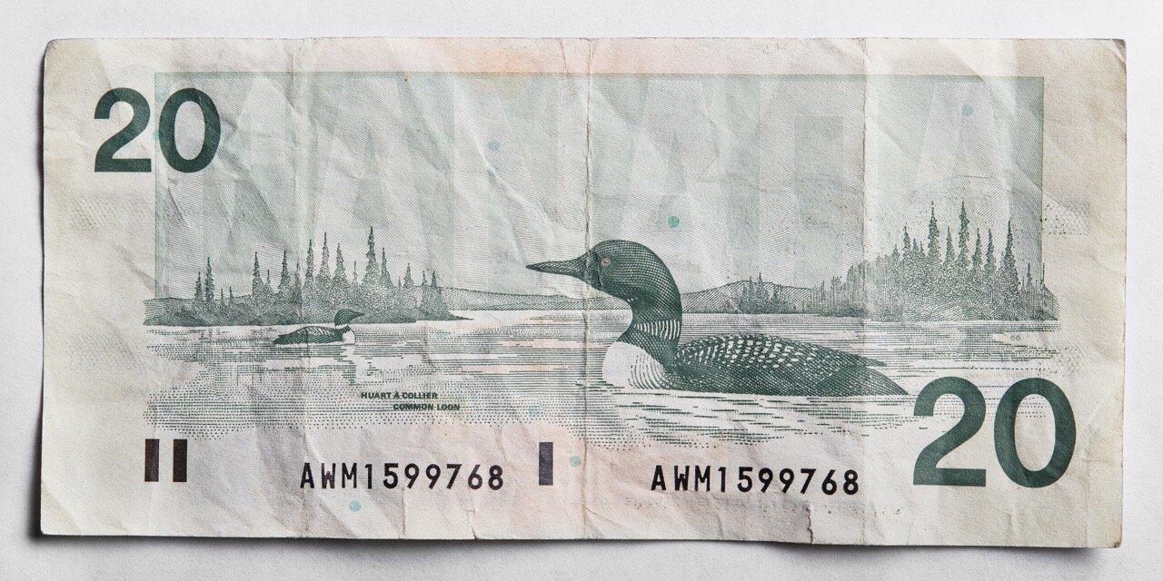 Out of Circulation Canadian Twenty Dollar Bill