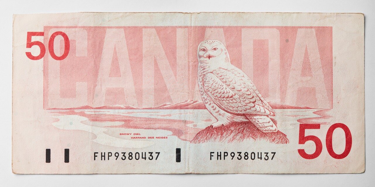 Out of Circulation Canadian Fifty Dollar Bill
