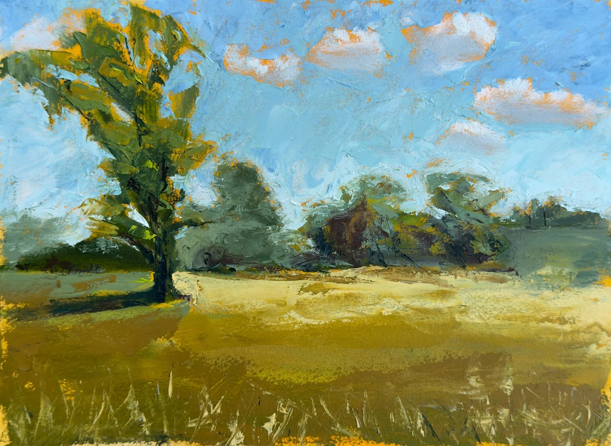 At The Edge of the Field 9x12 Oil on Paper $285