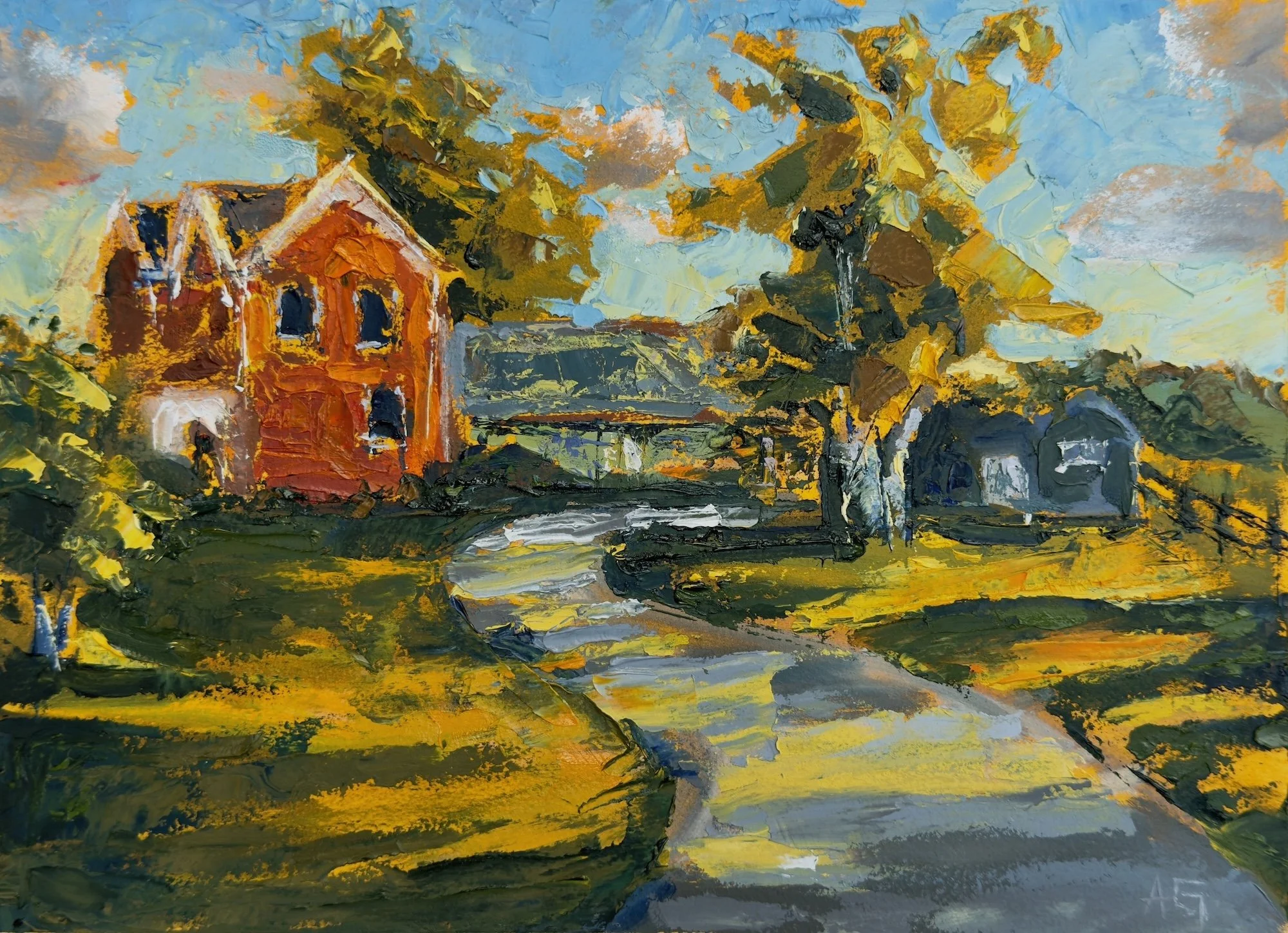 Coming Home 9x12 Oil on Paper $285