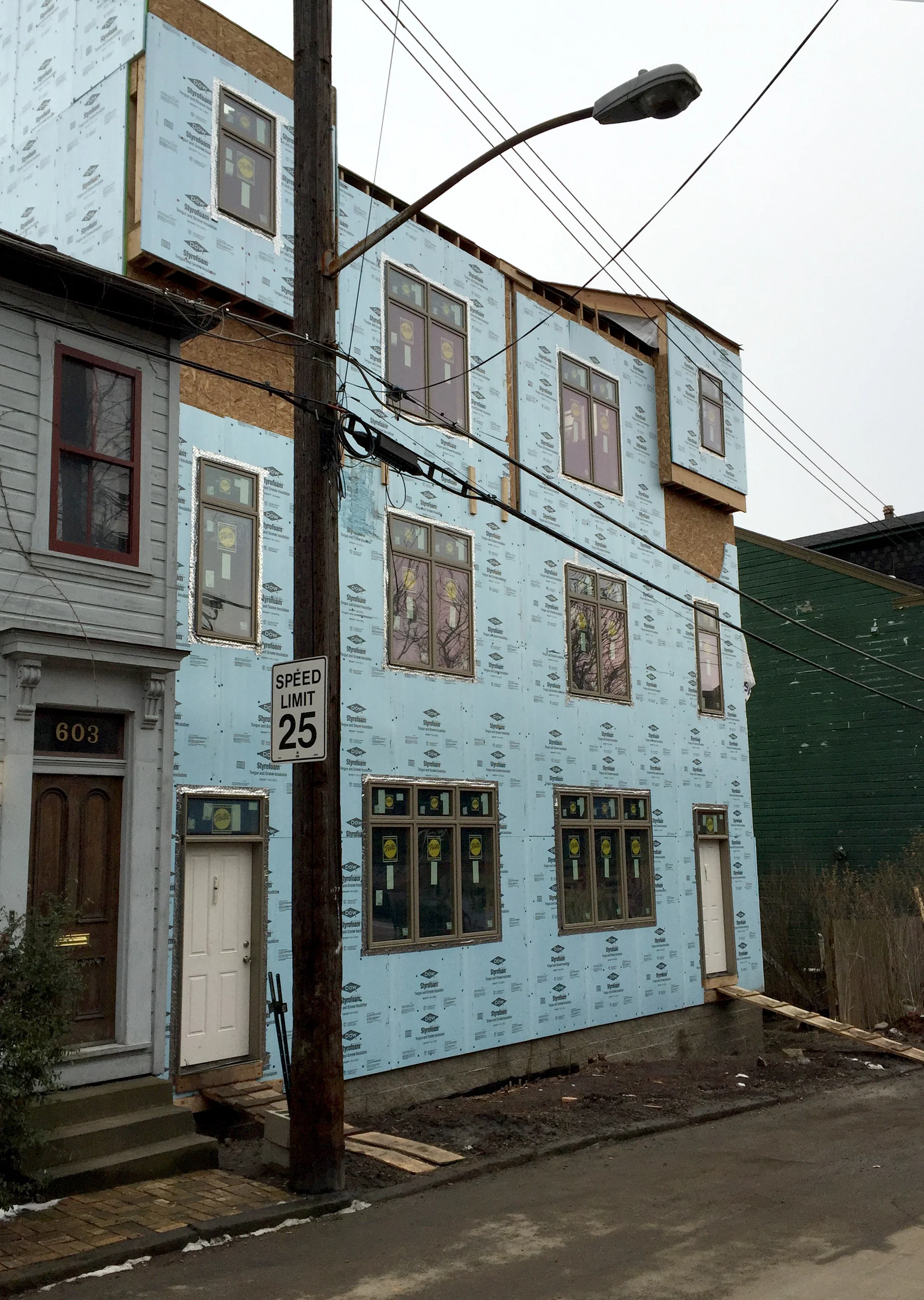 Front facade taking shape.