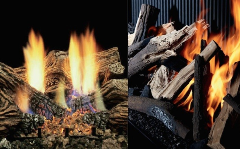 Wood Burning Vs Gas Fireplaces, What Are Gas Fireplace Logs Made Out Of