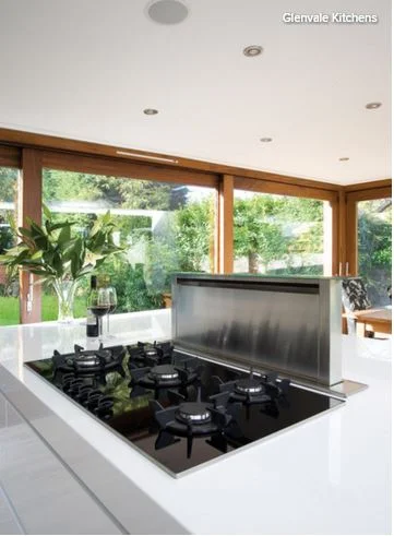 gas cooktop with pop up vent