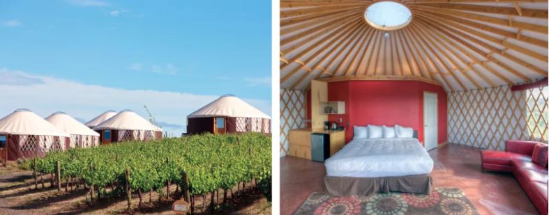 The desert yurts at Cave B Inn (also pictured at night at the top of the page).IMAGE:&amp;nbsp;COURTESY JEROME TSO