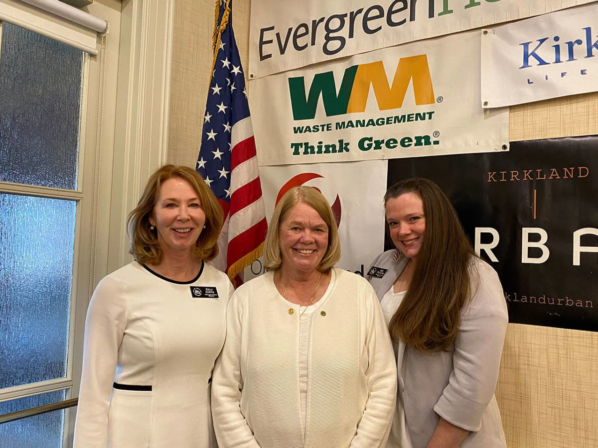 Councilmember Kelli Curtis, Mayor Penny Sweet and Councilmember Amy Falcone at the luncheon. Photo courtesy city of Kirkland