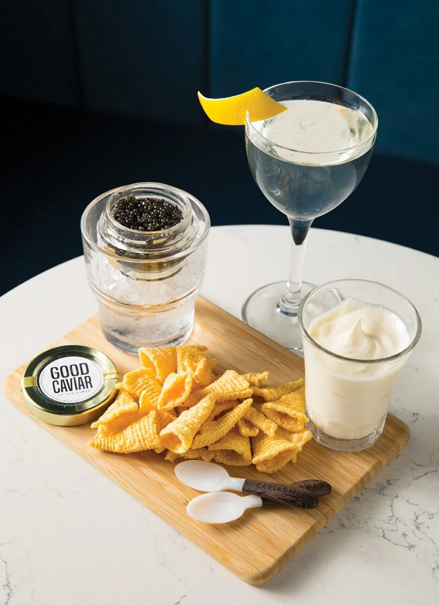 BAR FOOD: Pair your cocktail at Roquette with the Horns of Plenty (yes, those are Bugles!)