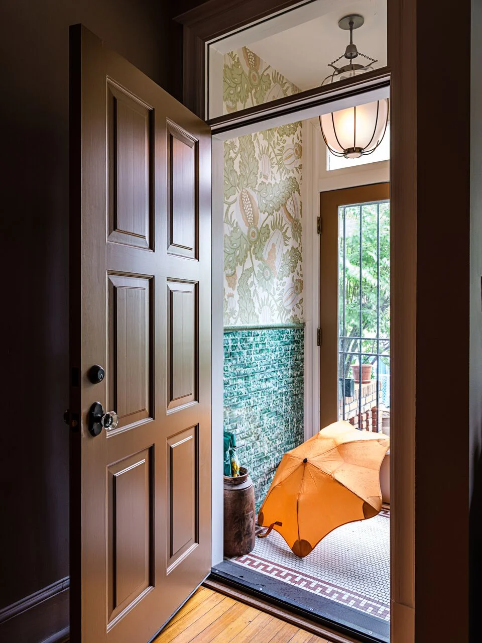Entry Hall Washington DC Christopher Farr wallcovering