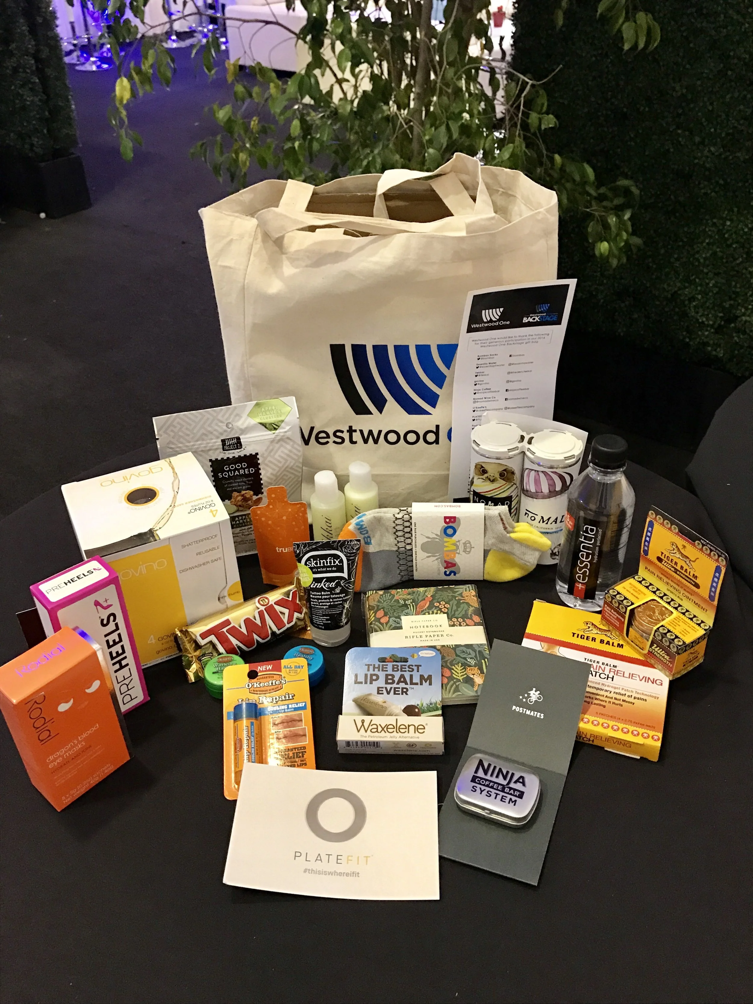 The biggest names in music from the American Music Awards (nominees, presenters and performers) took home these gift bags with them backstage- November 2016