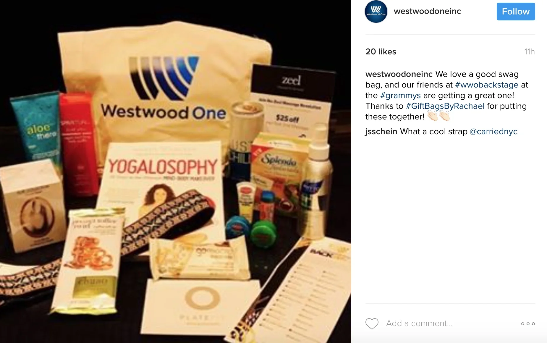 GRAMMY WEEK IN LOS ANGELES! Backstage gift bags! Feb 2017
