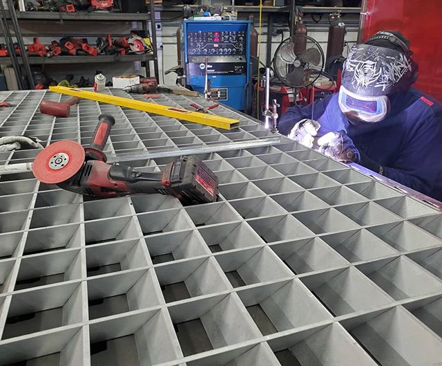 Progress on aluminum pivot doors. 3D modeling -&gt; 3D printed samples -&gt; 5 axis waterjet parts -&gt; a shit ton of filing -&gt; final assembly and welding! 2 more to go.