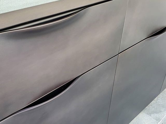 Aluminum exterior cabinetry. Nickel plated and blackened. Sexy pulls.