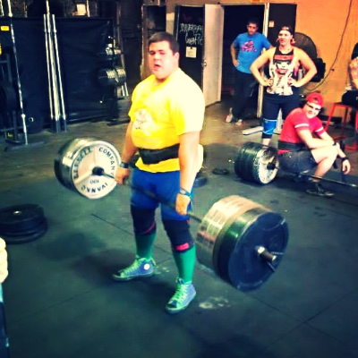 Here is Jeff deadlifting during the IBCF Strongman Demonstration. 