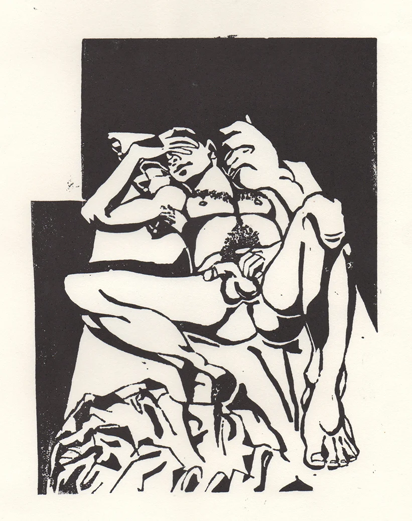 Liegender Männerakt