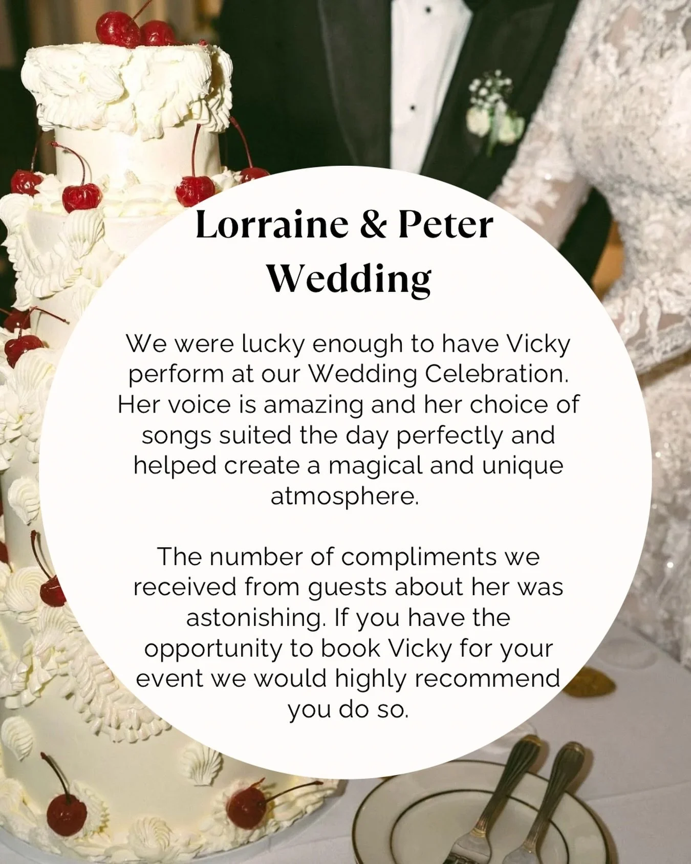 From &lsquo;I do&rsquo; 💍 to &lsquo;let&rsquo;s work together again&rsquo; ✨
Performing at Lorraine &amp; Peter&rsquo;s wedding was such a joy and I&rsquo;m so grateful that they later trusted me to sing at a few of their corporate events too. Nothi