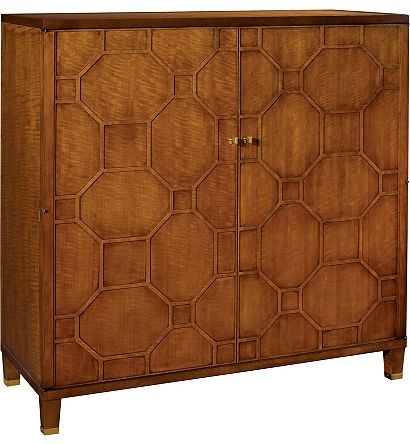 The Blackland Cabinet with Burnished Brass Hardware by Suzanne Kasler for Hickory Chair