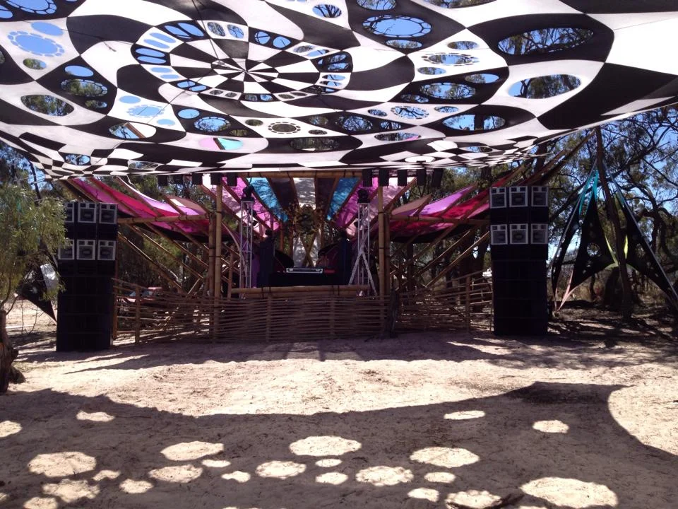 Maitreya festival 2014- Rocket stage- FTE set up.