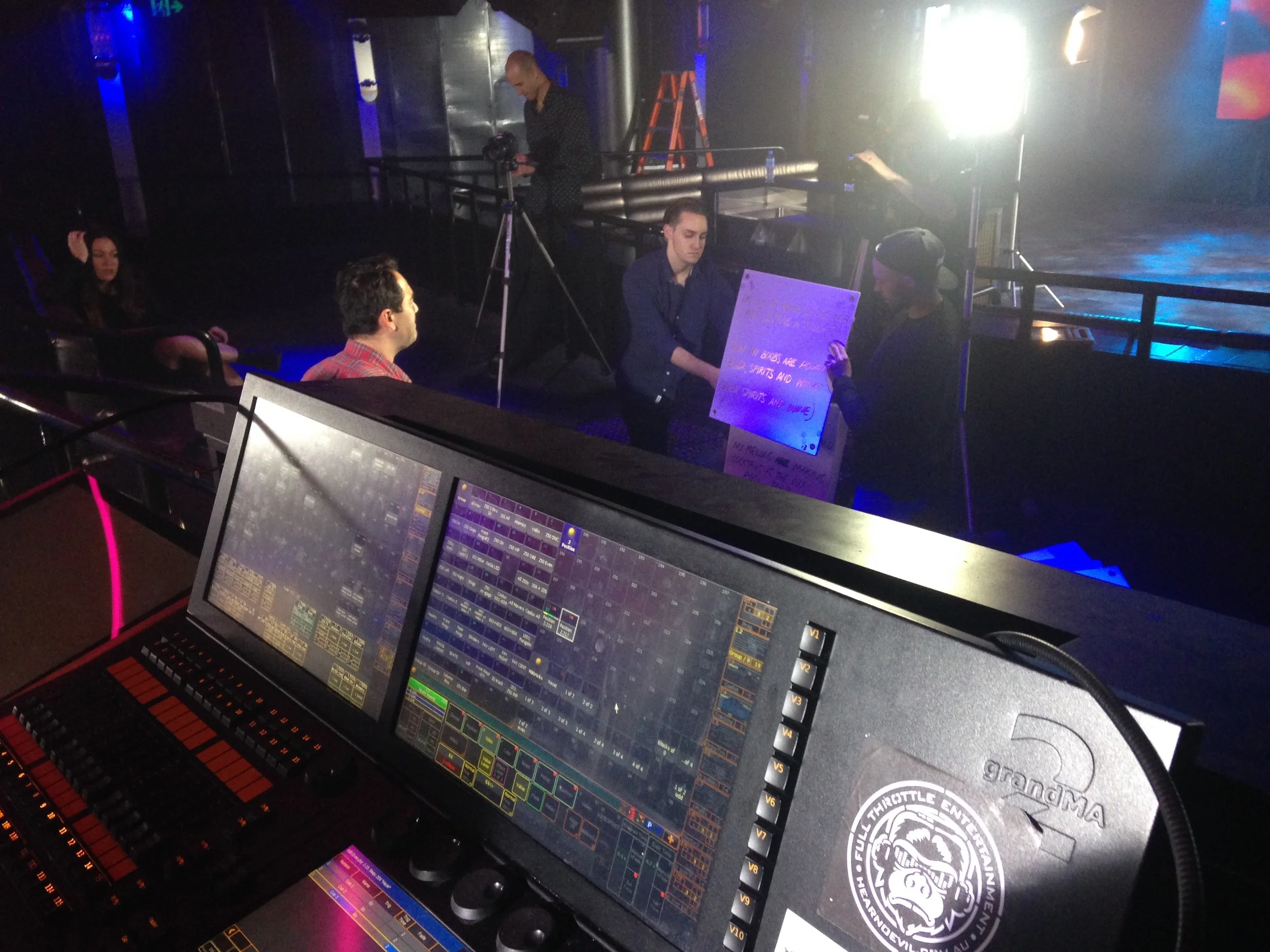 Wippa recording one of the scenes with Full Throttle Entertainment's "Adrian Davis" on the GMA2