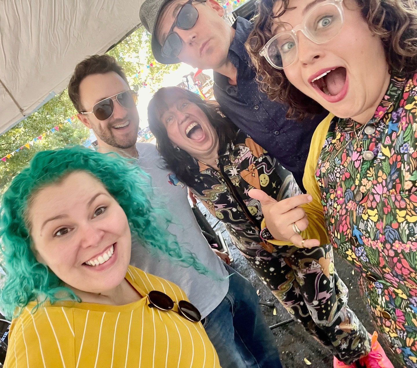 Today is a great, great day!!! Gratitude to Andrea Carroll, Ethan Schneider and @cindyhaws from @strawbittyyops  for joining onstage at @aclfestival Austin Kiddie Limits to bring some of our heartfelt favorites to a great, great crowd of families. Lo