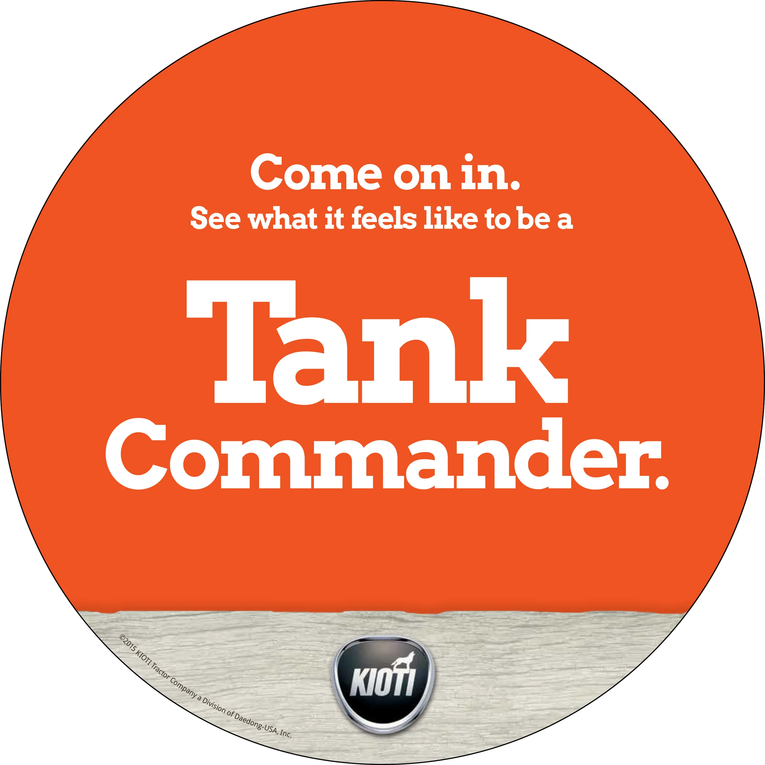 Window Cling Tank Commander