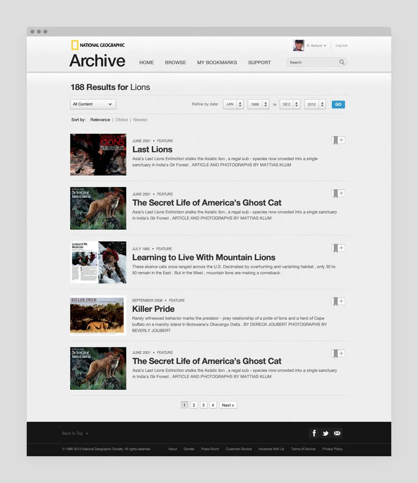 Search results