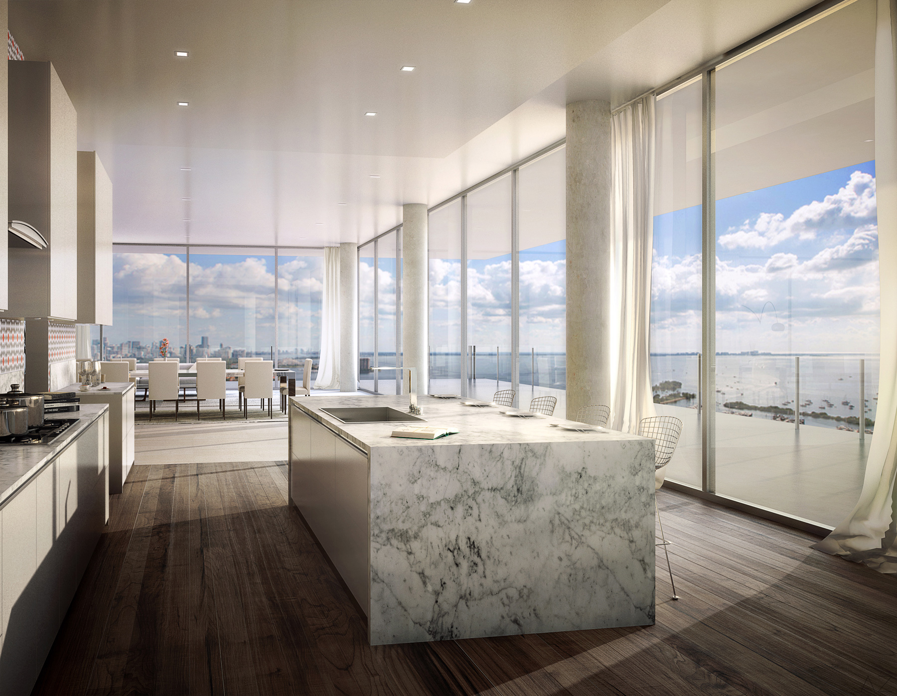  Grove at Grand Bay Penthouse | Rendering via Azeez Bakare Studios 