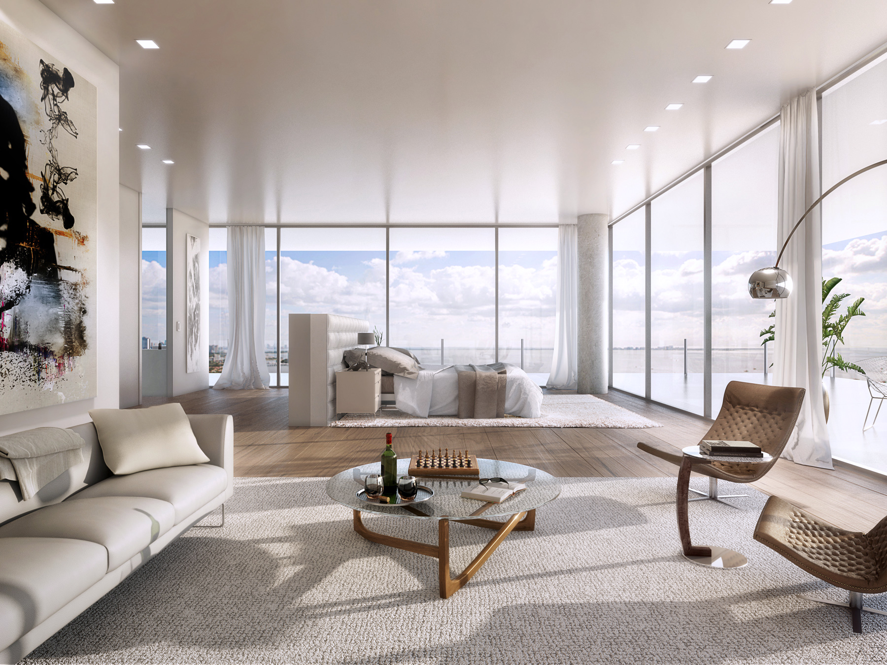  Grove at Grand Bay Penthouse | Rendering via Azeez Bakare Studios | BIG | Terra Group 