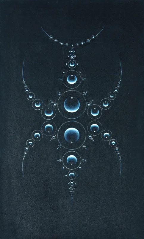 Infinite I's , 2010 Acrylic on canvas 12" x 20"
