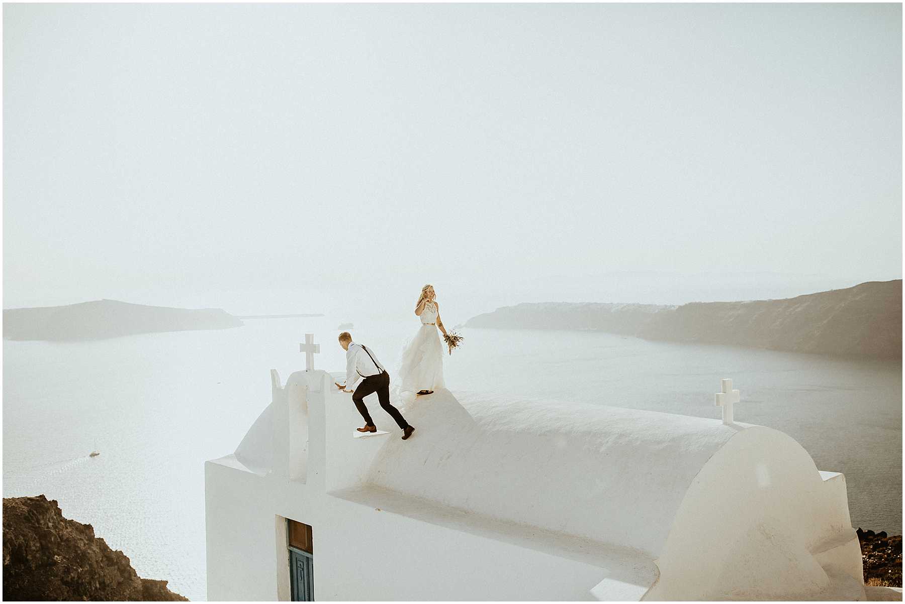 An Adventurous Elopement in Santorini, Greece