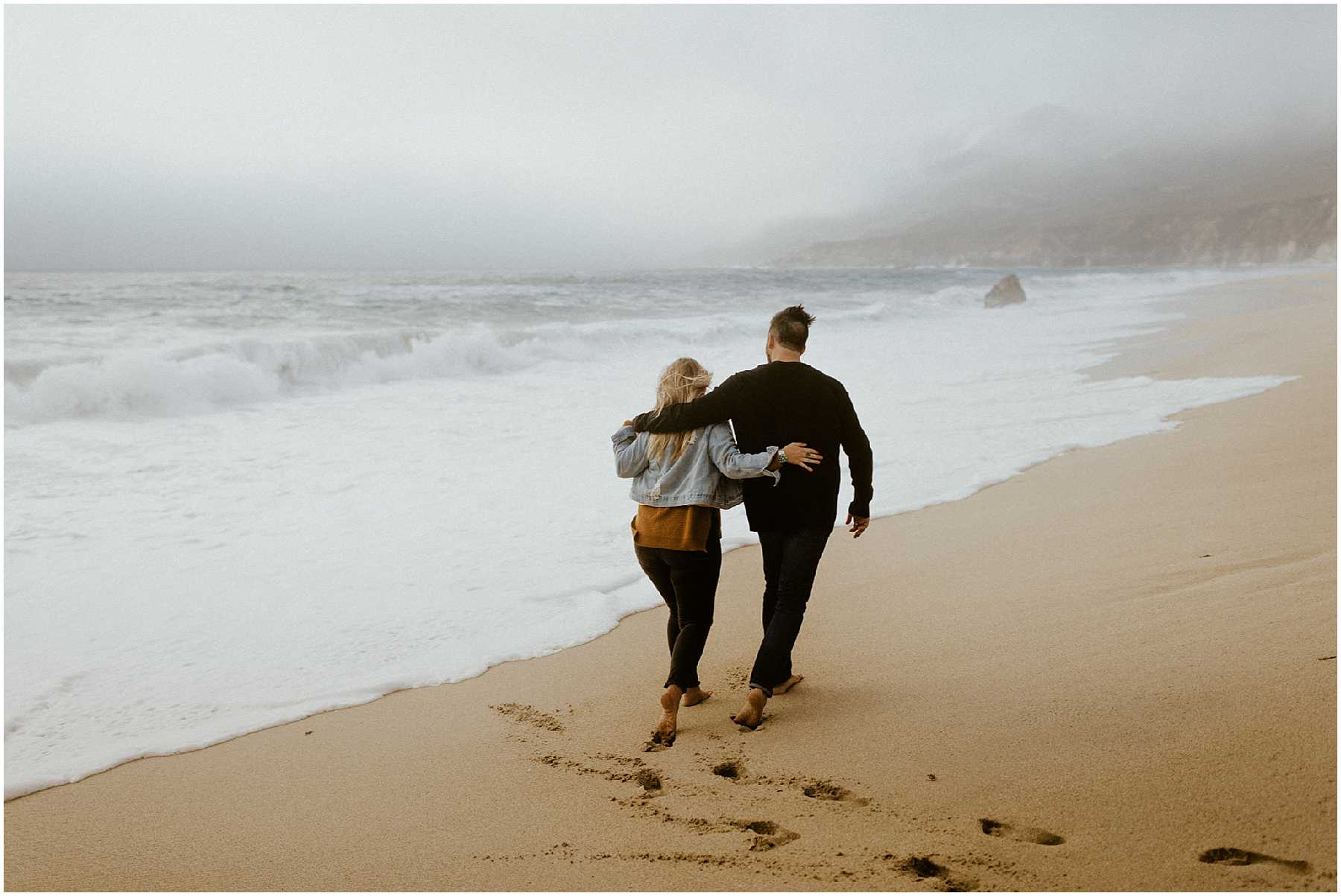A couple on the Big Sur coast