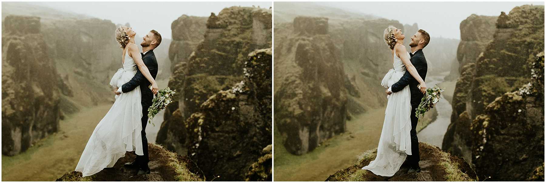 An Intimate, Cliffside Elopement in Iceland