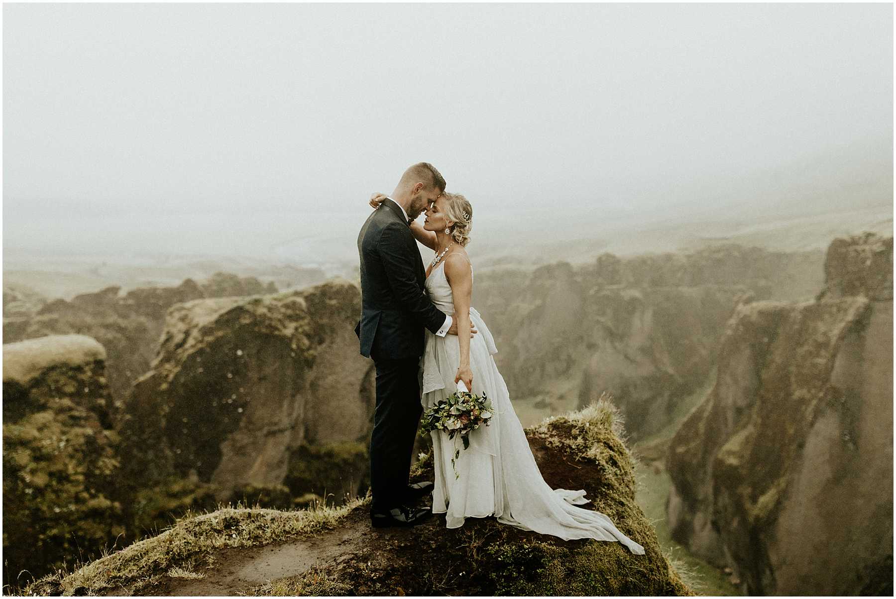 An Intimate, Cliffside Elopement in Iceland