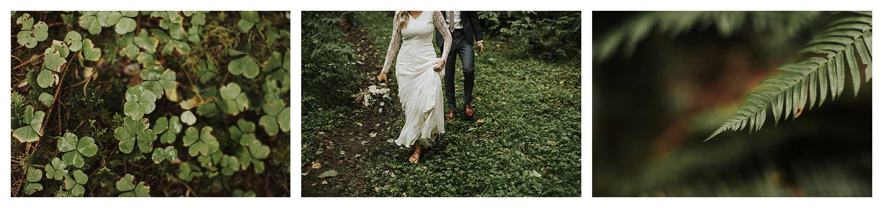 A bride and groom at Ecola State Park