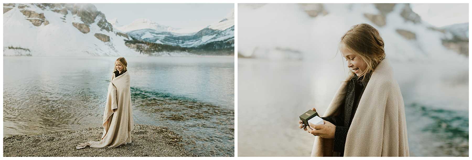 Sunrise Winter Elopement in Banff National Park