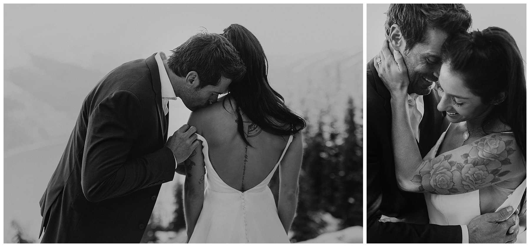 Sunrise Winter Elopement in Banff National Park