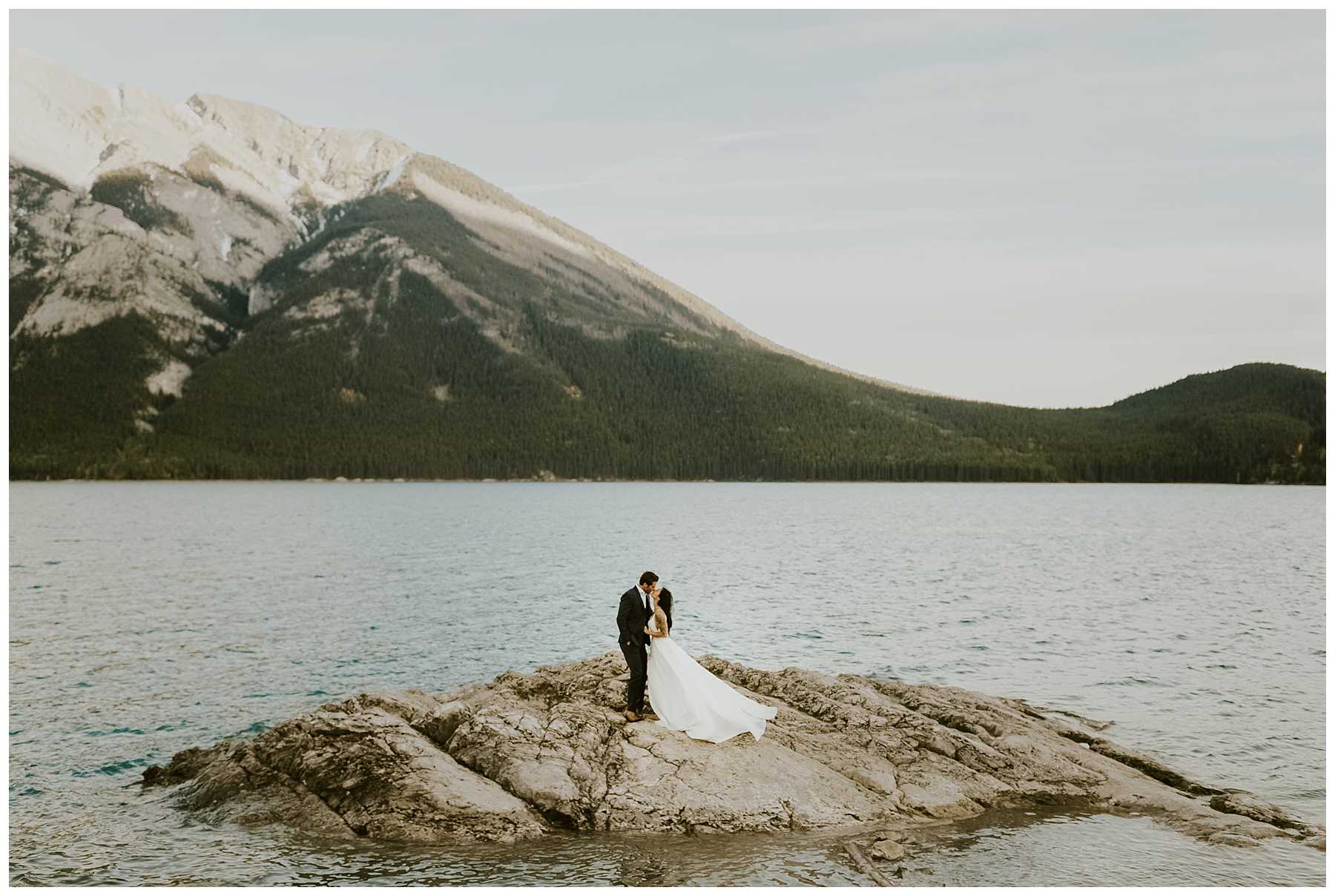 Sunrise Winter Elopement in Banff National Park